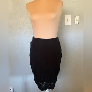 ANTHROPOLOGIE‎ CROCHET SKIRT
MINI BLACK SIZE M NWT